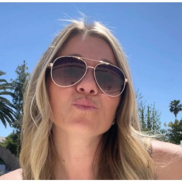 Velvet Eyewear BONNIE Aviator Sunglasses - Gold-Tortoise / Brown Gradient - NWT - Picture 6 of 12